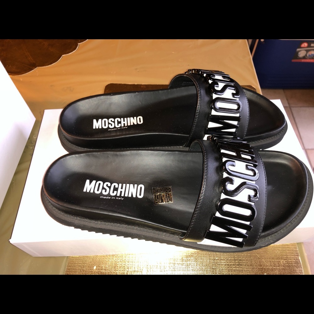 Authentic Moschino slides